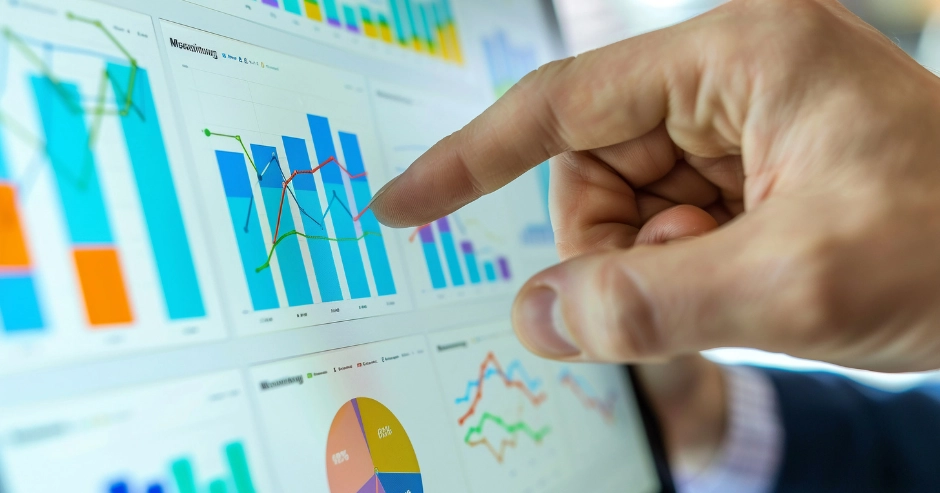 Multi-location healthcare scheduling dashboard showing branch performance.